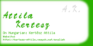 attila kertesz business card