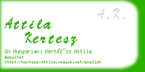 attila kertesz business card